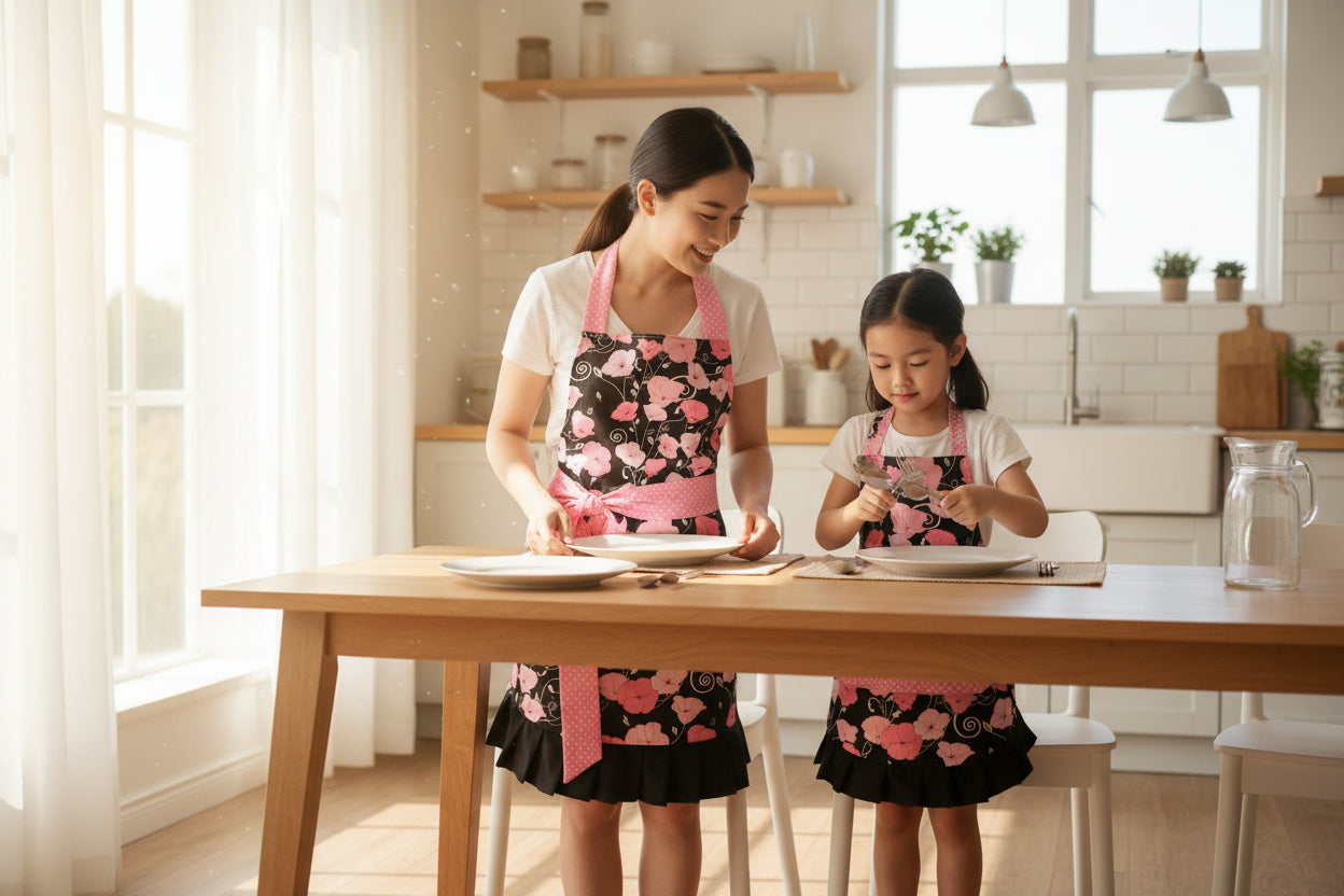 Tablier robe mère et fille