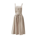 Robe tablier en coton et lin