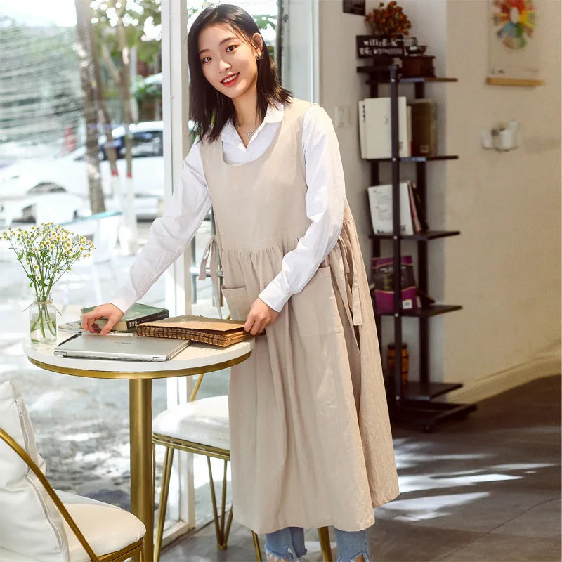 Tablier robe ouverte