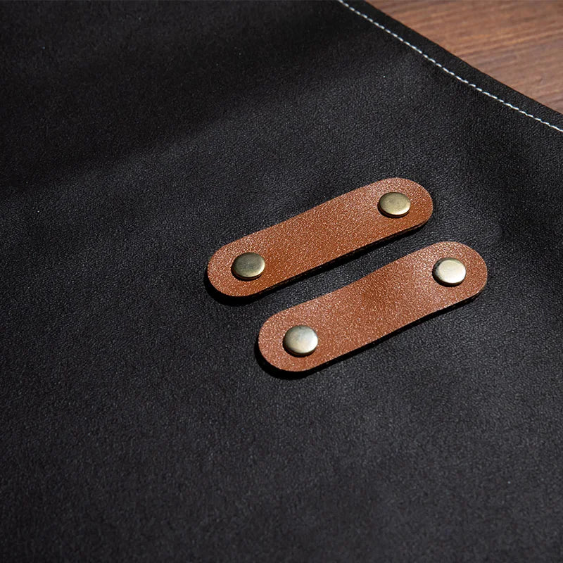 Tablier en cuir femme