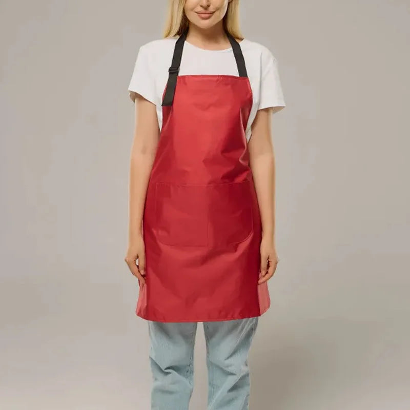 Tablier imperméable rouge