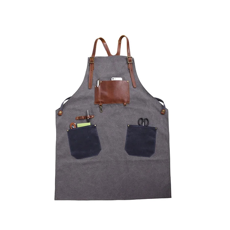Tablier pour artisans en cuir
