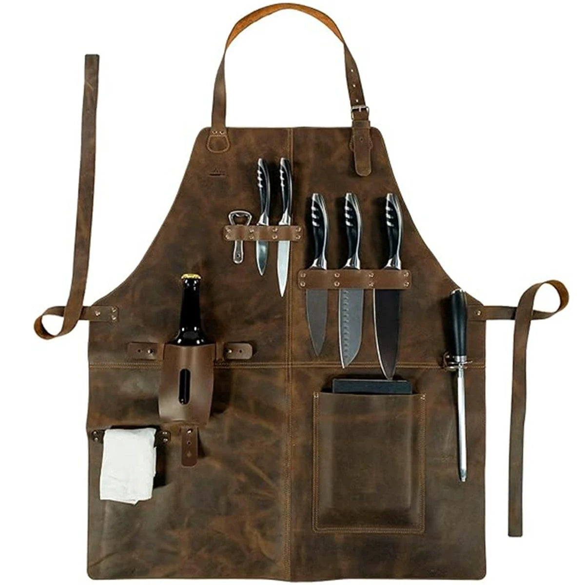 Tablier barbecue en cuir