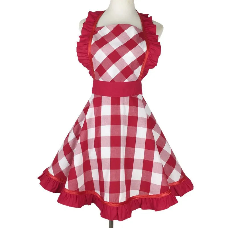 Robe tablier à carreaux