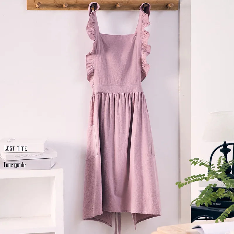Tablier robe a volants