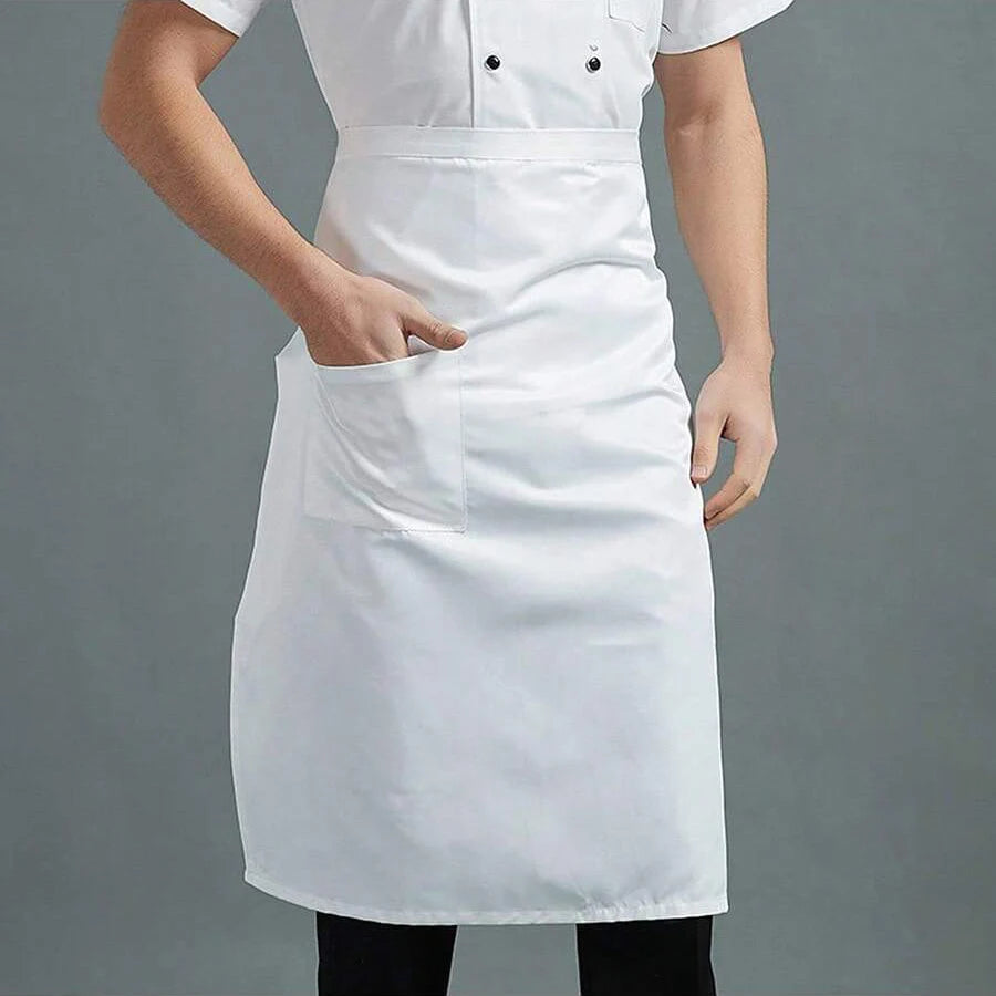 Tablier court blanc