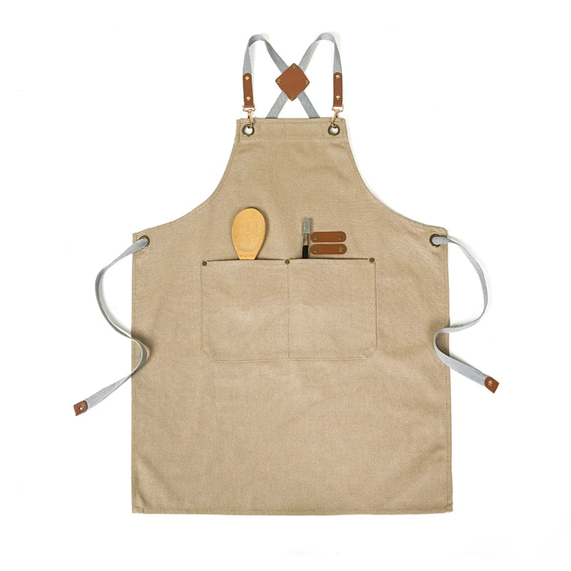 Tablier de cuisine kakhi