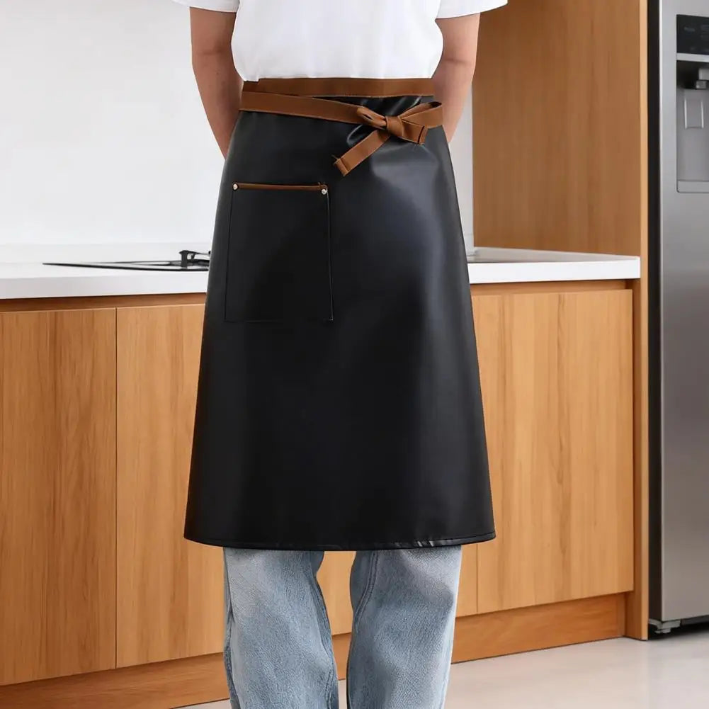Tablier court en cuir