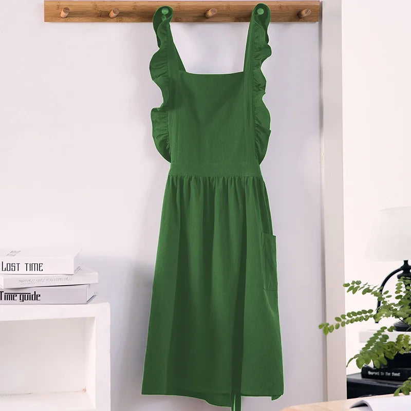 Tablier robe a volants