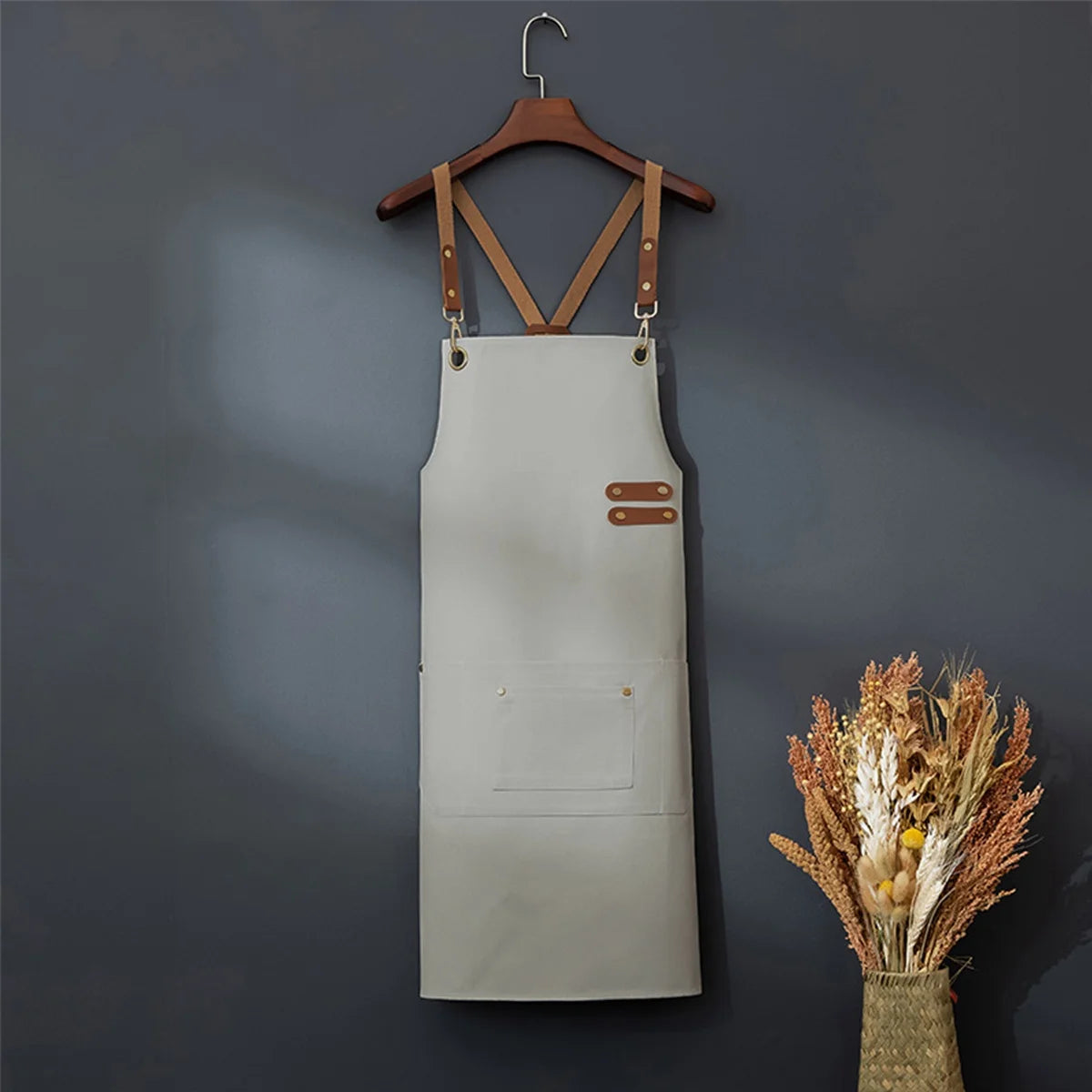 Tablier en cuir femme
