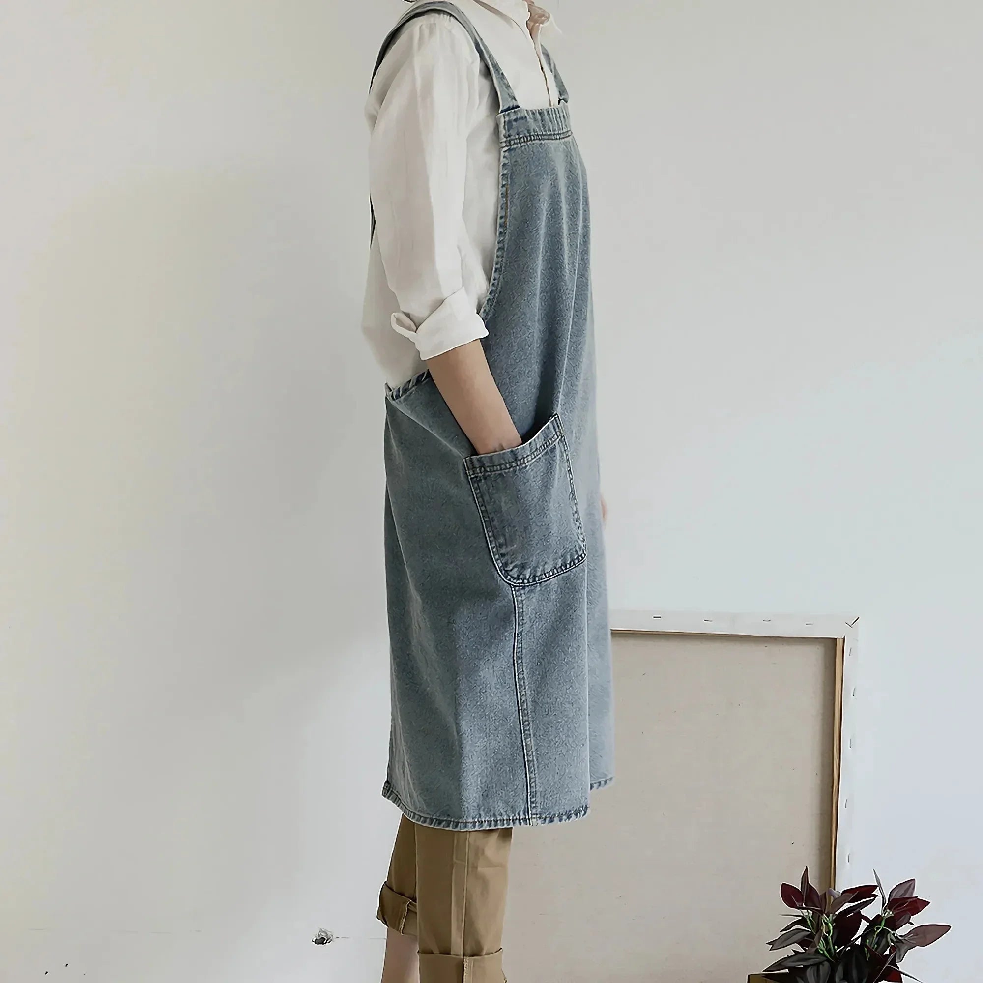 Robe tablier en jean