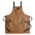 Tablier marron en cuir végan