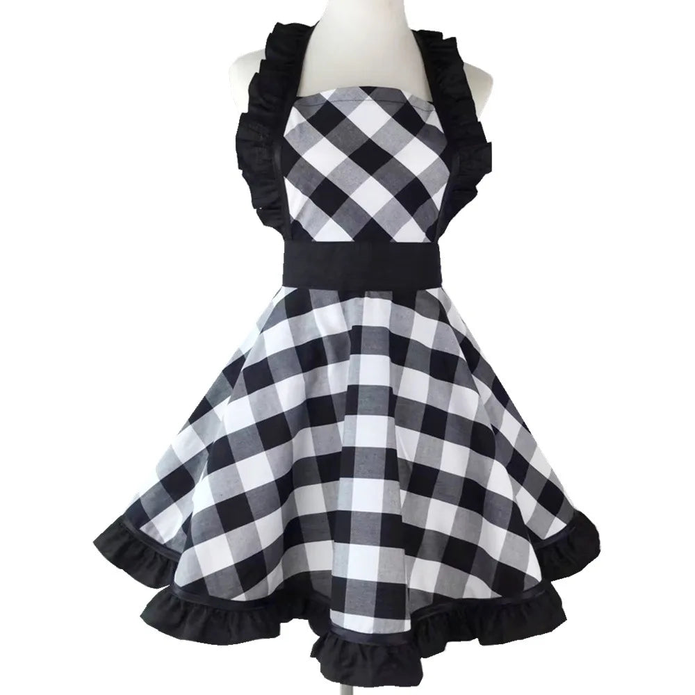 Robe tablier à carreaux