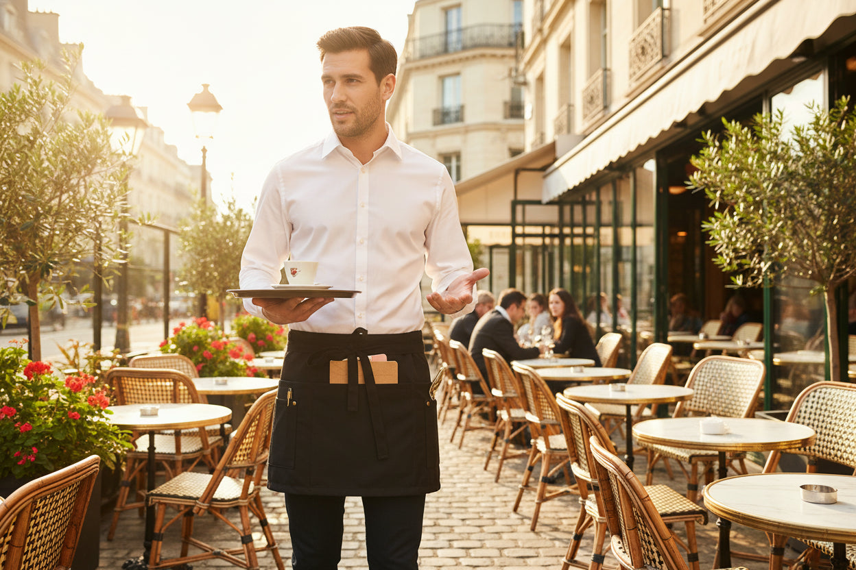 Tablier court de serveur