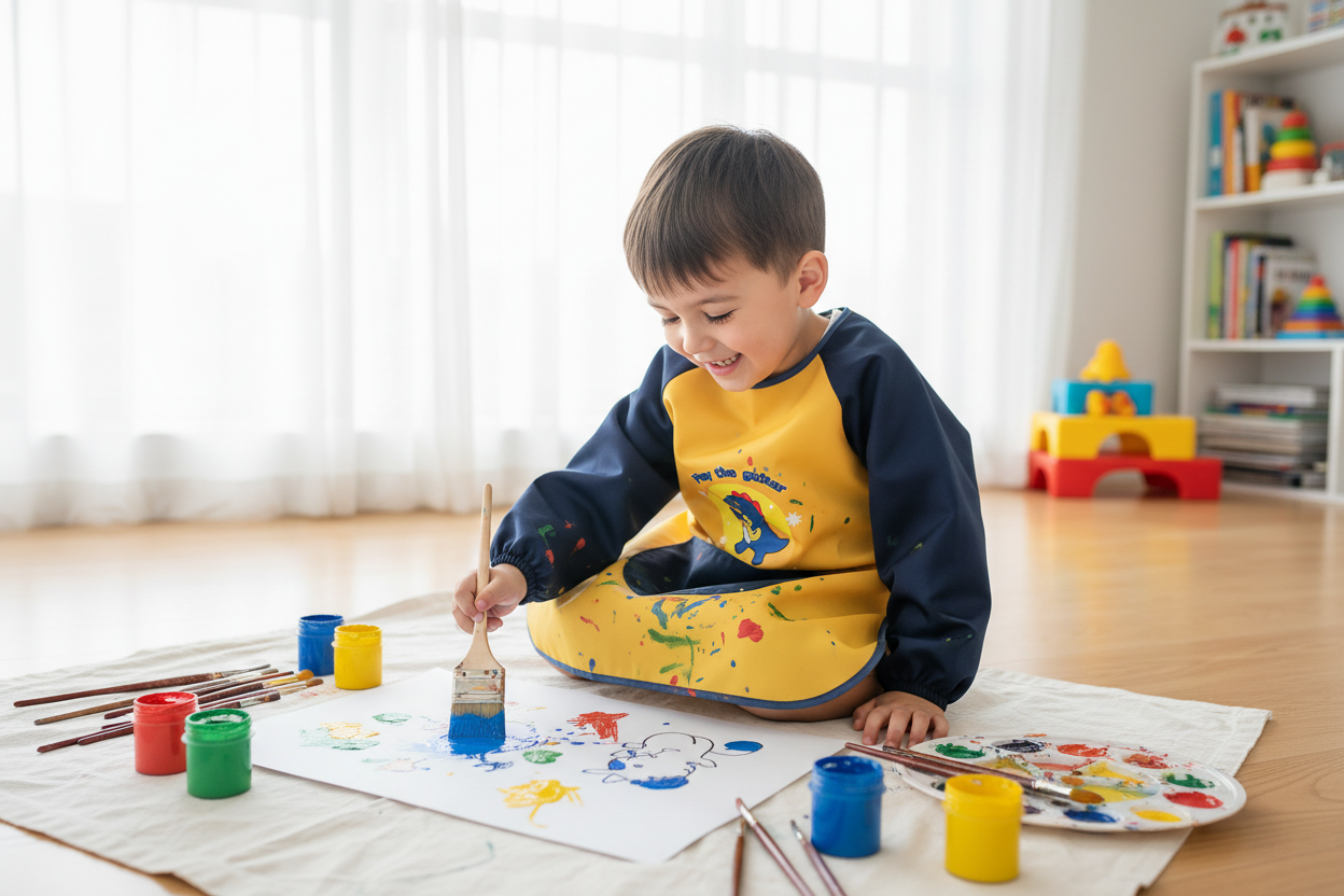 Tablier de peinture garçon — lifestyle atelier
