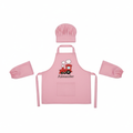 Tablier petite pâtissière + toque fond blanc