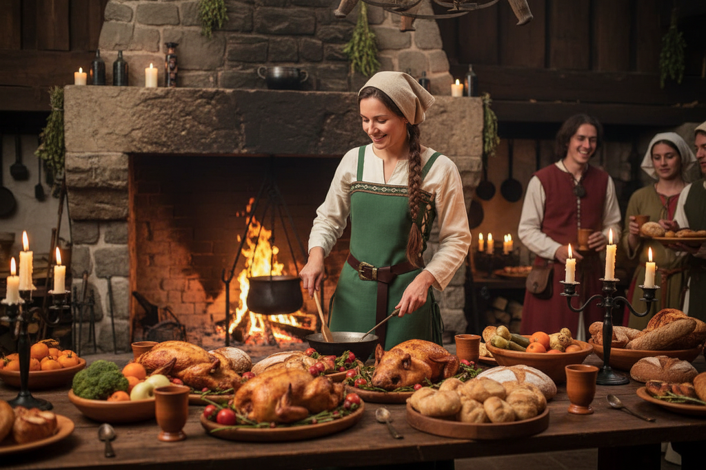 Tablier viking fête médiévale cuisine